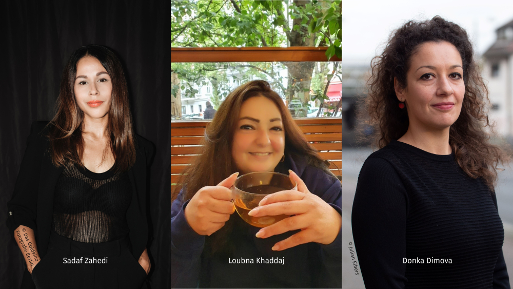 Veranstaltung: Sadaf Zahedi, Donka Dimova und Loubna Khaddaj zum Thema „Das Ätzen der Krisis“ Sadaf Zahedi, Donka Dimova und Loubna Khaddaj zum Thema „Das Ätzen der Krisis“